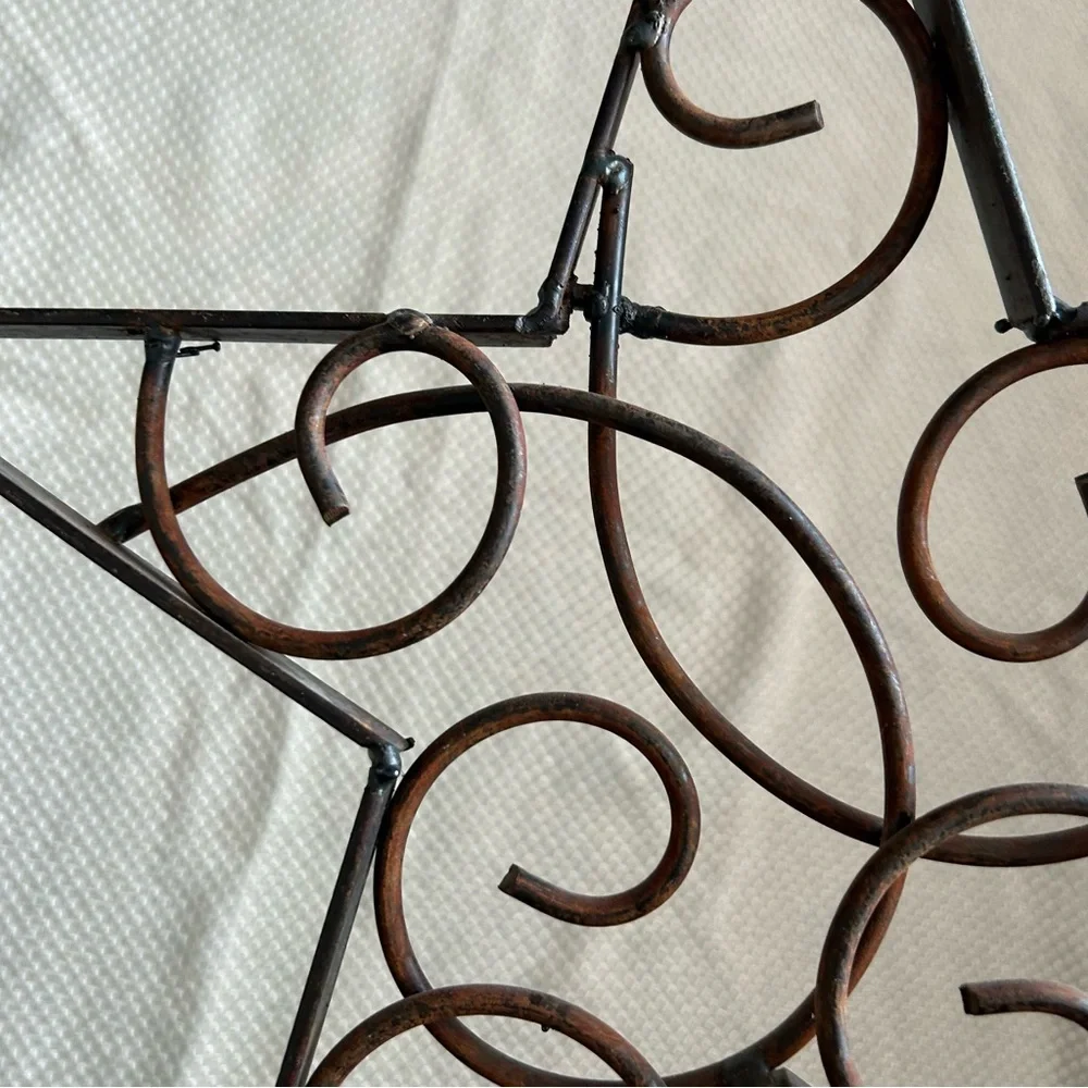 Rustic STAR Welded Metallic Wall Decor Country Western Ranch Patriotic